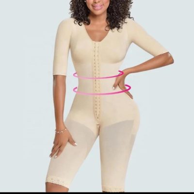 Full body above knee length with sleeve compression garment