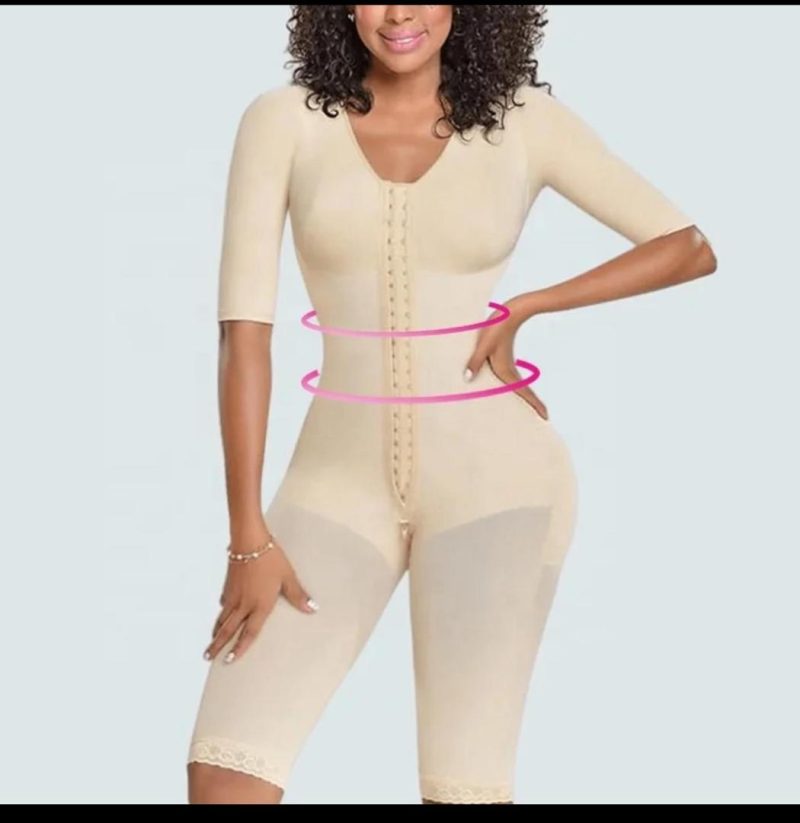 Full body above knee length with sleeve compression garment